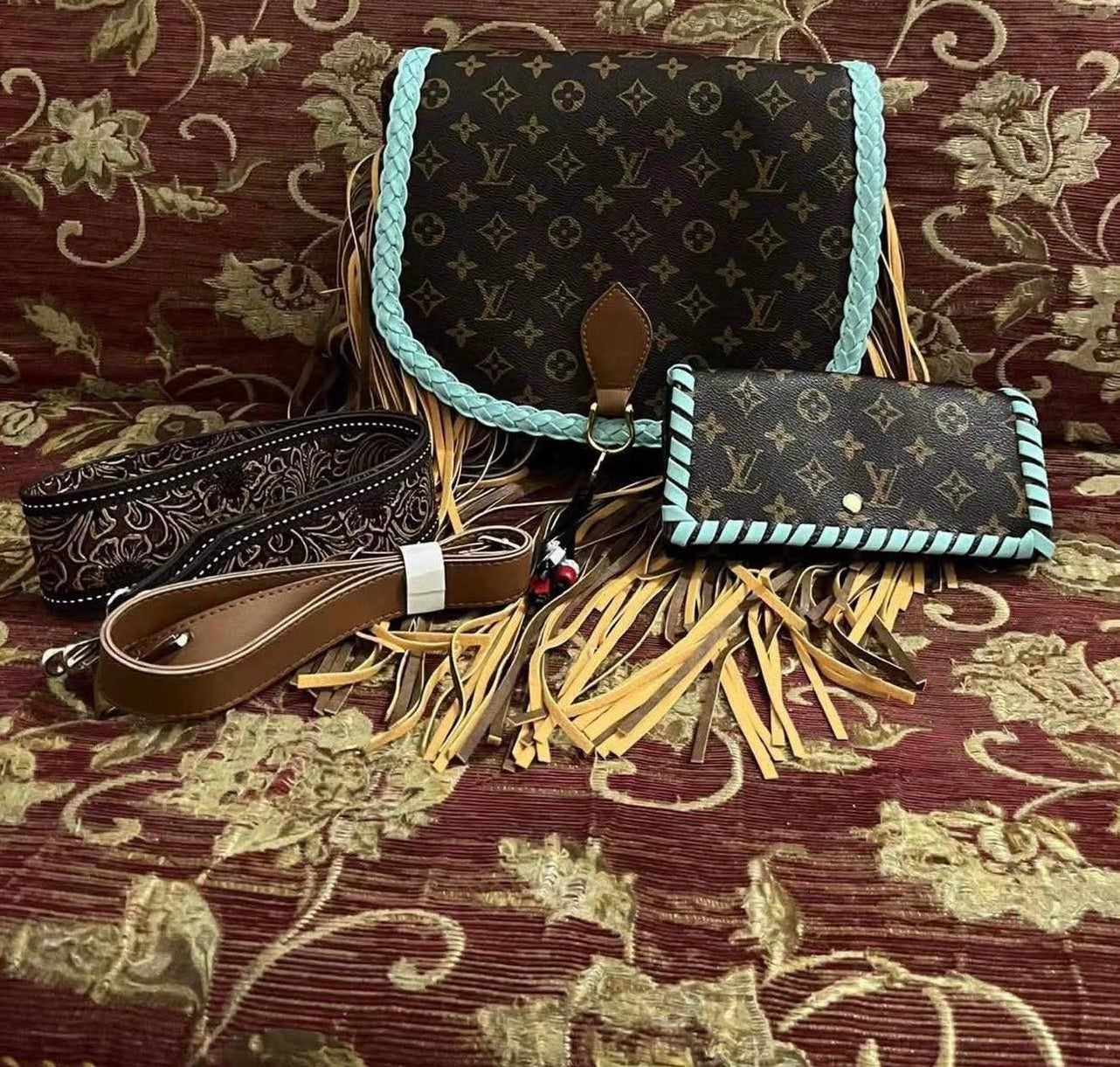 LV Inspired Fringe Purse & Wallet