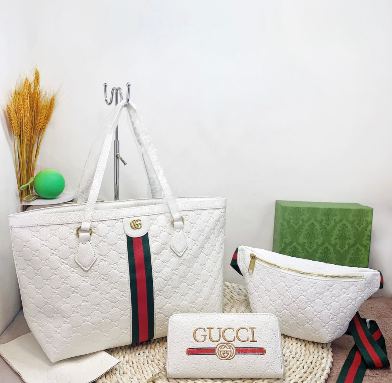 Gucci Inspired Tote Bag Set (3PC)